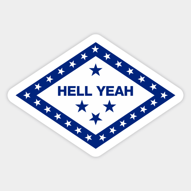 Hell Yeah Arkansas Sticker by rt-shirts